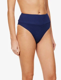 Melissa Odabash Hamptons High-rise Bikini Bottoms -Women Clothing Store R04090056 NAVYRIDGES ALT02