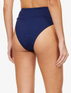 Melissa Odabash Hamptons High-rise Bikini Bottoms -Women Clothing Store R04090056 NAVYRIDGES ALT03