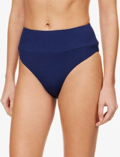 Melissa Odabash Hamptons High-rise Bikini Bottoms -Women Clothing Store R04090056 NAVYRIDGES ALT04