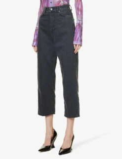 Acne Studios 1993 Faded-wash Straight Mid-rise Jeans -Women Clothing Store R04090400 DARKGREY ALT02