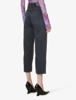 Acne Studios 1993 Faded-wash Straight Mid-rise Jeans -Women Clothing Store R04090400 DARKGREY ALT03