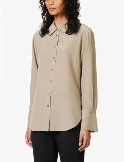 Joseph Joe Regular-fit Silk Shirt -Women Clothing Store R04095074 PEWTER ALT02