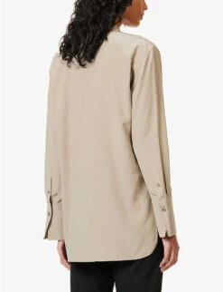 Joseph Joe Regular-fit Silk Shirt -Women Clothing Store R04095074 PEWTER ALT03