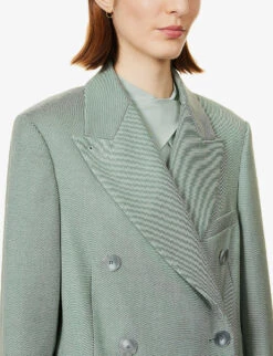 Joseph Cornwall Double-breasted Wool-blend Coat -Women Clothing Store R04095085 DARKSAGE ALT04