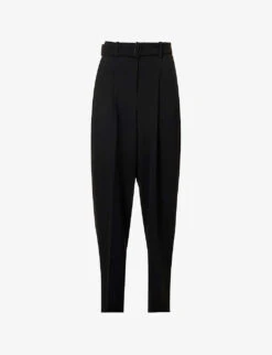 Joseph Drew Tapered-leg High-rise Stretch-woven Trousers