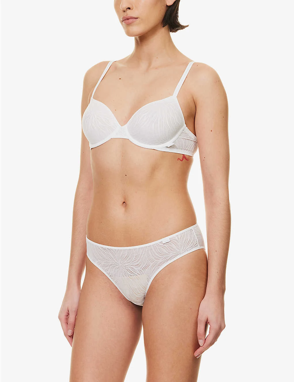 Calvin Klein Sheer Marquisette Floral-embroidered Stretch-lace Bra 2 Calvin Klein Sheer Marquisette Floral-embroidered Stretch-lace Bra - Image 2