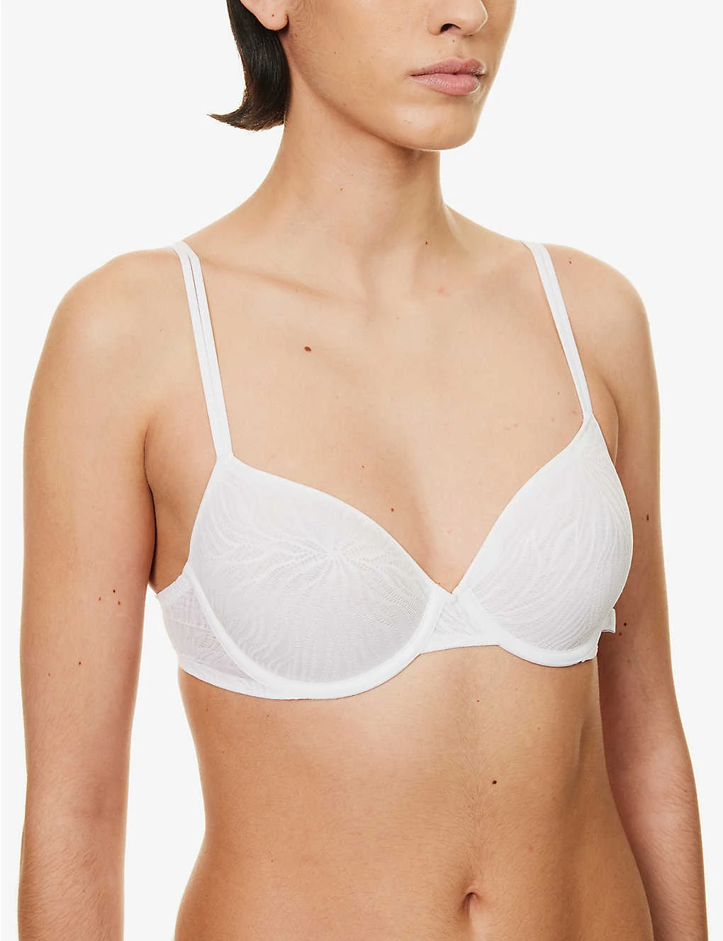 Calvin Klein Sheer Marquisette Floral-embroidered Stretch-lace Bra 5 Calvin Klein Sheer Marquisette Floral-embroidered Stretch-lace Bra - Image 5