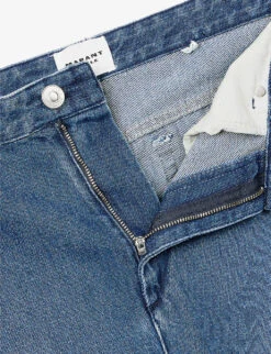 Isabel Marant Etoile Nea Mid-rise Tapered-leg Jeans -Women Clothing Store R04096988 BLUE ALT06