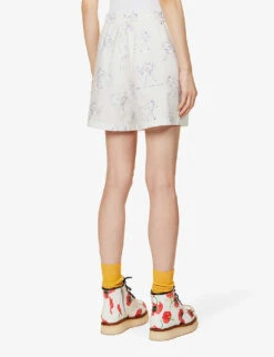 Yoshitomo Nara X Stella McCartney Graphic-print Cotton-poplin Shorts -Women Clothing Store R04099325 MULTICOLOR ALT03