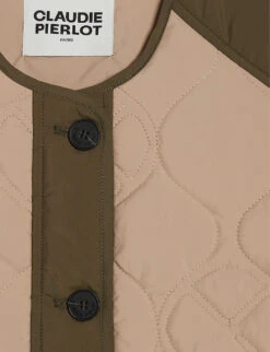 CLAUDIE PIERLOT Gwen Quilted Contrast-trim Woven Coat -Women Clothing Store R04103375 DIVERS ALT04