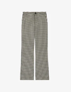 CLAUDIE PIERLOT Piny High-rise Gingham Stretch-woven Trousers