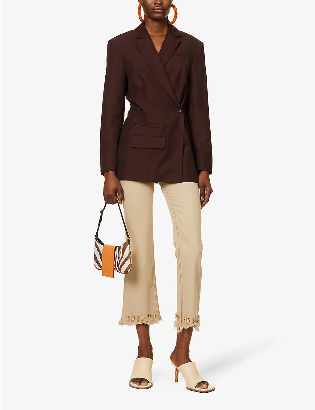 Jacquemus La Veste Tibau Double-breasted Woven Blazer 2 Jacquemus La Veste Tibau Double-breasted Woven Blazer - Image 2