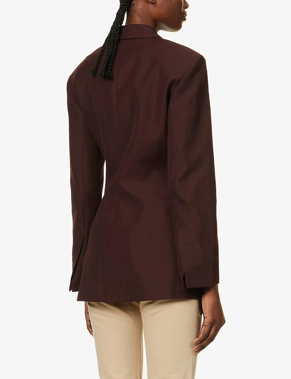 Jacquemus La Veste Tibau Double-breasted Woven Blazer 4 Jacquemus La Veste Tibau Double-breasted Woven Blazer - Image 4