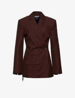 Jacquemus La Veste Tibau Double-breasted Woven Blazer