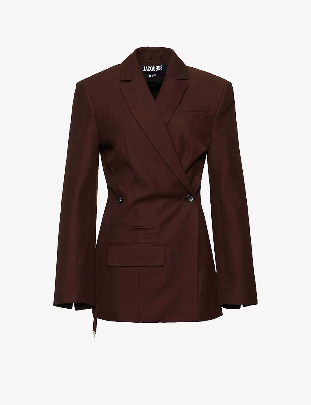 Jacquemus La Veste Tibau Double-breasted Woven Blazer 1 Jacquemus La Veste Tibau Double-breasted Woven Blazer