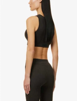 ESSENTIALS Logo-patch Woven Tank Top -Women Clothing Store R04111037 OFFBLACK ALT03