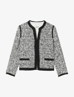 Sandro Augustine Round-neck Woven Blazer