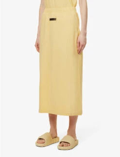 ESSENTIALS Cotton Midi Skirt -Women Clothing Store R04111612 LIGHTTUSCAN ALT02