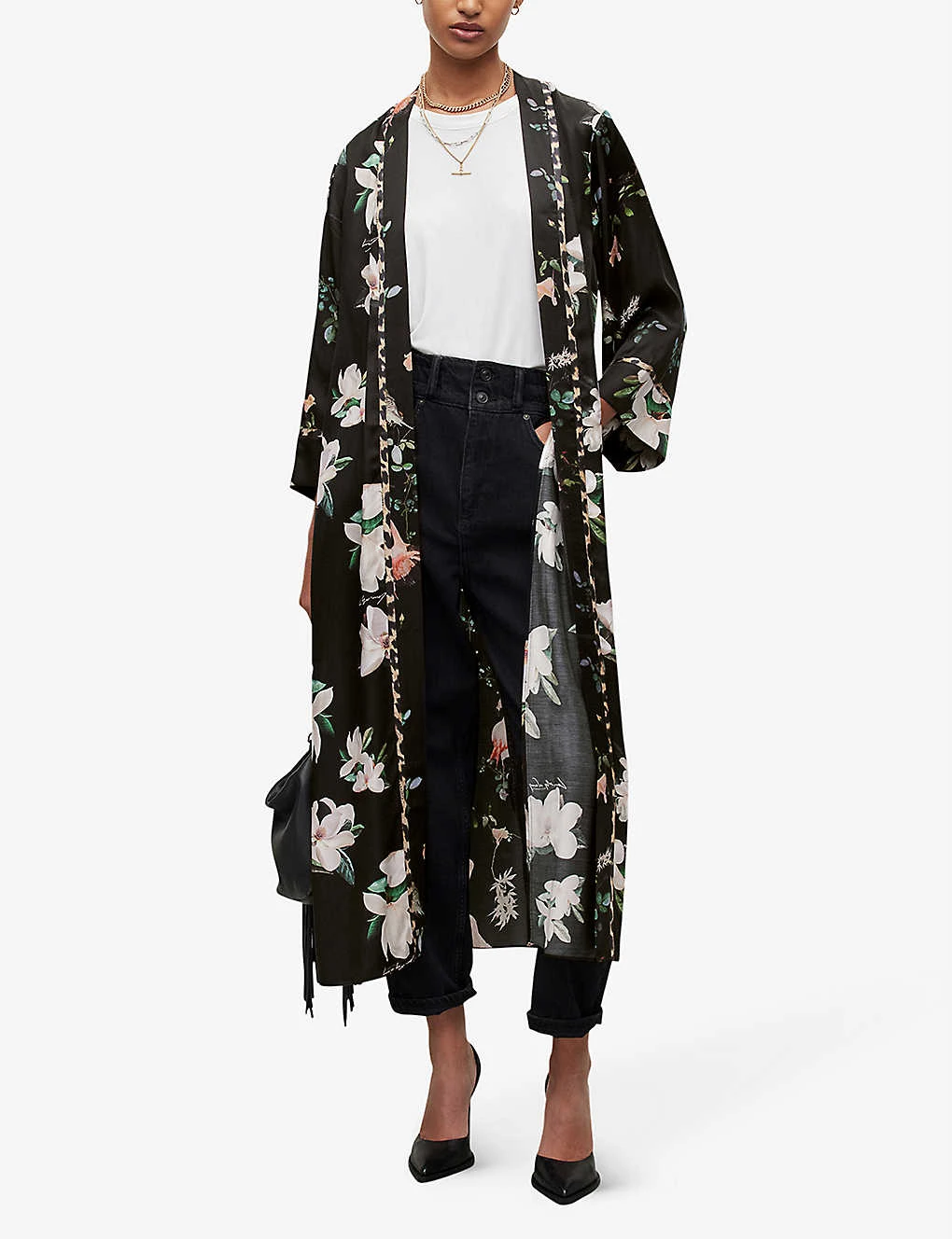 AllSaints Floral-print Woven Kimono 2 AllSaints Floral-print Woven Kimono - Image 2