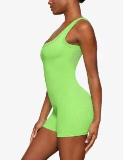 Vintage Slim-fit Ribbed Stretch-cotton Body -Women Clothing Store R04118230 NEONLIME ALT02