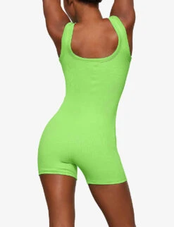 Vintage Slim-fit Ribbed Stretch-cotton Body -Women Clothing Store R04118230 NEONLIME ALT03