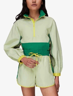 Whistles Colour-blocked High-rise Stretch-shell Shorts -Women Clothing Store R04119058 MULTICOLOURED ALT02