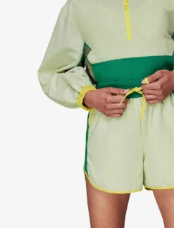 Whistles Colour-blocked High-rise Stretch-shell Shorts -Women Clothing Store R04119058 MULTICOLOURED ALT04