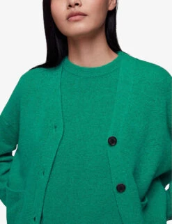 Whistles Kira Round-neck Stretch-knit Sweater Vest -Women Clothing Store R04120560 GREEN ALT04