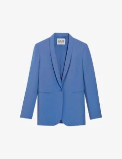 CLAUDIE PIERLOT Variete Shawl-collar Single-breasted Woven Blazer