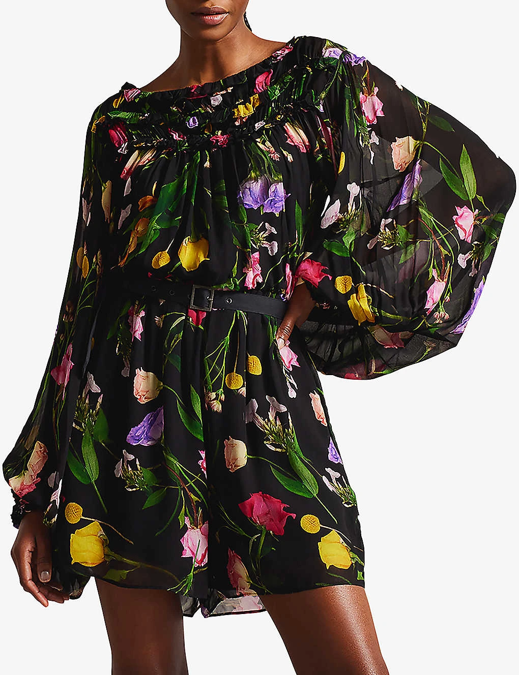 Ted Baker Floral-print Woven Mini Dress 3 Ted Baker Floral-print Woven Mini Dress - Image 3