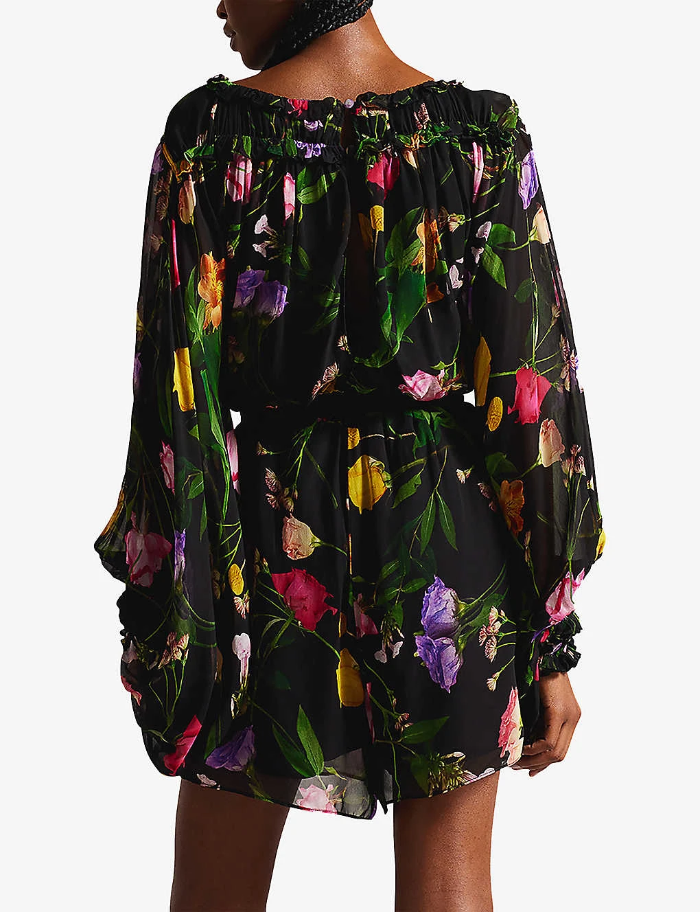 Ted Baker Floral-print Woven Mini Dress 4 Ted Baker Floral-print Woven Mini Dress - Image 4