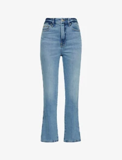 GOOD AMERICAN Good Curve Straight-leg Mid-rise Cotton-blend Jeans