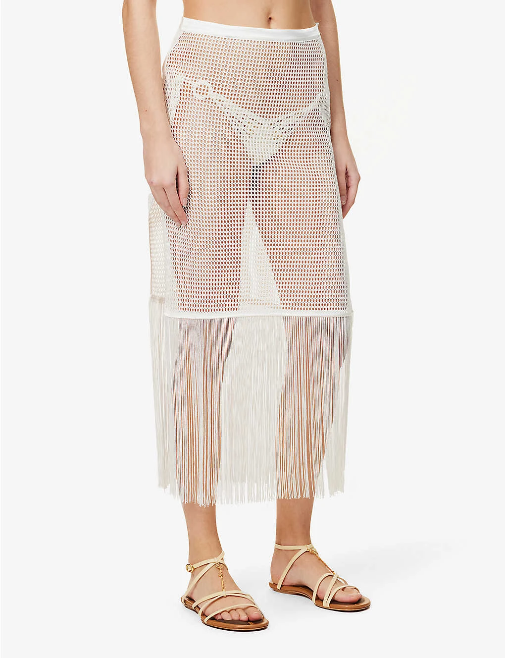 Camelia Fringe-trim Cotton-knit Maxi Skirt 3 Camelia Fringe-trim Cotton-knit Maxi Skirt - Image 3
