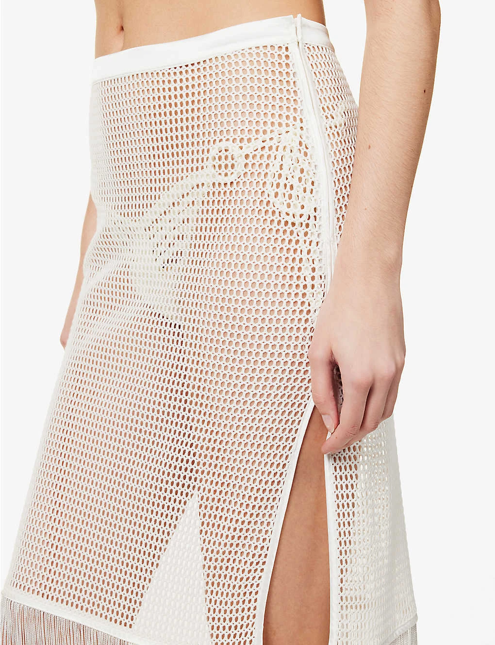 Camelia Fringe-trim Cotton-knit Maxi Skirt 5 Camelia Fringe-trim Cotton-knit Maxi Skirt - Image 5