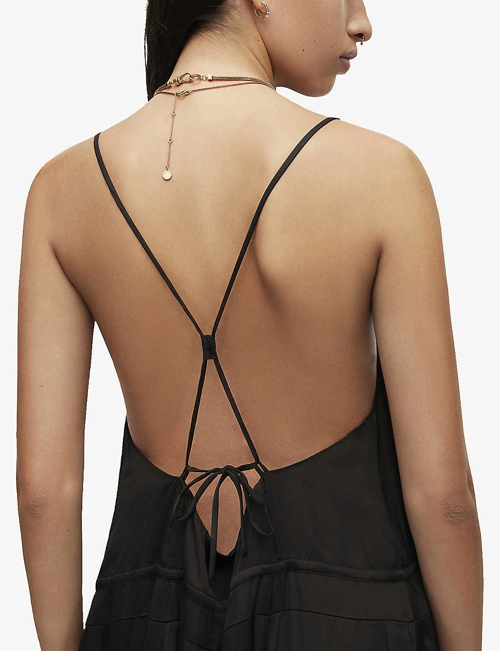 AllSaints Kaye Drawcord-hem Recycled Polyester-blend Maxi Dress 5 AllSaints Kaye Drawcord-hem Recycled Polyester-blend Maxi Dress - Image 5