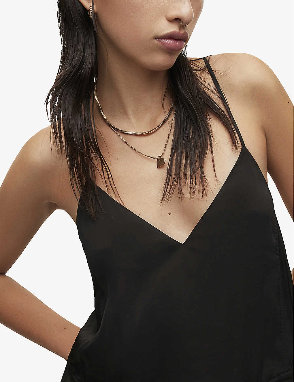 AllSaints Kaye Drawcord-hem Recycled Polyester-blend Maxi Dress 6 AllSaints Kaye Drawcord-hem Recycled Polyester-blend Maxi Dress - Image 6