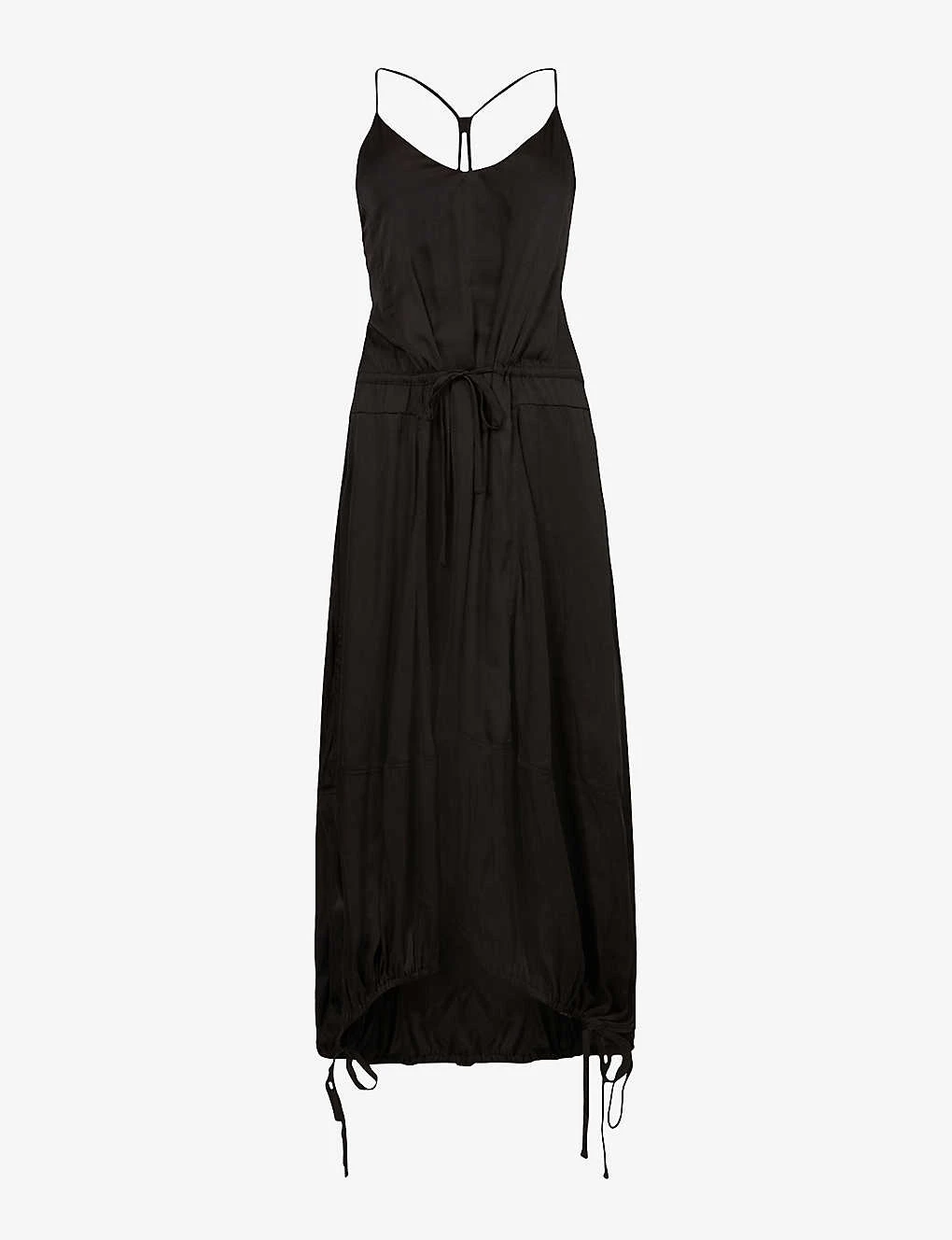 AllSaints Kaye Drawcord-hem Recycled Polyester-blend Maxi Dress 1 AllSaints Kaye Drawcord-hem Recycled Polyester-blend Maxi Dress