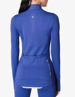 Sweaty Betty Therma Slim-fit Stretch-woven Workout Jacket -Women Clothing Store R04127208 HOURBLUE ALT04