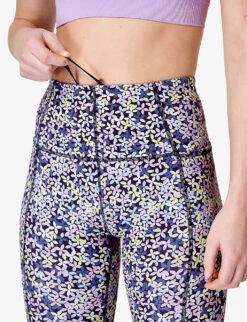 Sweaty Betty Super Soft High-rise Stretch-jersey Yoga Leggings -Women Clothing Store R04127219 PURPLEFLORALPRINT ALT04