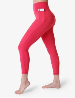 Sweaty Betty Super Soft 7/8 High-rise Stretch-woven Yoga Leggings -Women Clothing Store R04127248 GLOWPINK ALT02