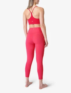 Sweaty Betty Super Soft 7/8 High-rise Stretch-woven Yoga Leggings -Women Clothing Store R04127248 GLOWPINK ALT03