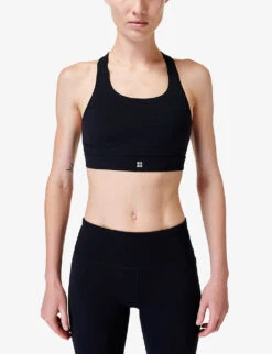 Sweaty Betty Power Underwired Stretch-woven Sports Bra -Women Clothing Store R04127376 BLACK ALT02