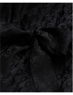 THE KOOPLES Jacquard-logo Sweetheart-neckline Woven Jumpsuit -Women Clothing Store R04127926 BLA01 ALT04