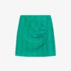 THE KOOPLES Zig-zag Draped Woven Mini Skirt