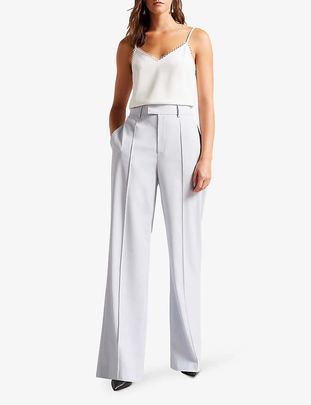 Ted Baker Andreno Looped-trim V-neck Woven Cami Top 2 Ted Baker Andreno Looped-trim V-neck Woven Cami Top - Image 2