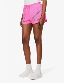 Adidas By Stella Mccartney Truepace Mid-rise Recycled-polyester Shorts -Women Clothing Store R04128939 SCREAMINGPINK ALT02