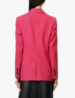 ME AND EM Boyfriend Peak-lapel Tweed Blazer 9 ME AND EM Boyfriend Peak-lapel Tweed Blazer -Women Clothing Store R04129144 BRIGHTROSE ALT03