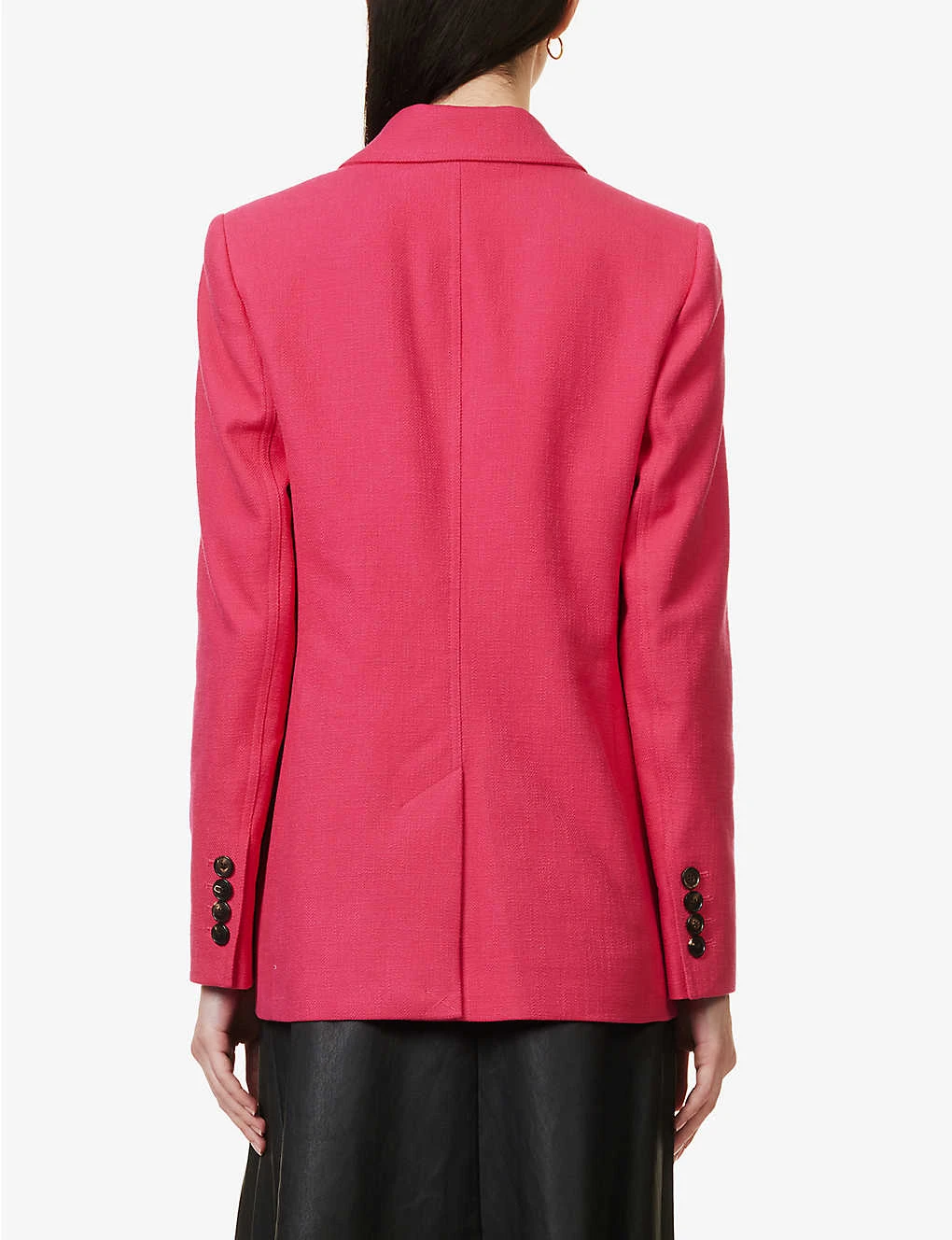 ME AND EM Boyfriend Peak-lapel Tweed Blazer 4 ME AND EM Boyfriend Peak-lapel Tweed Blazer - Image 4