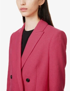 ME AND EM Boyfriend Peak-lapel Tweed Blazer 11 ME AND EM Boyfriend Peak-lapel Tweed Blazer -Women Clothing Store R04129144 BRIGHTROSE ALT05