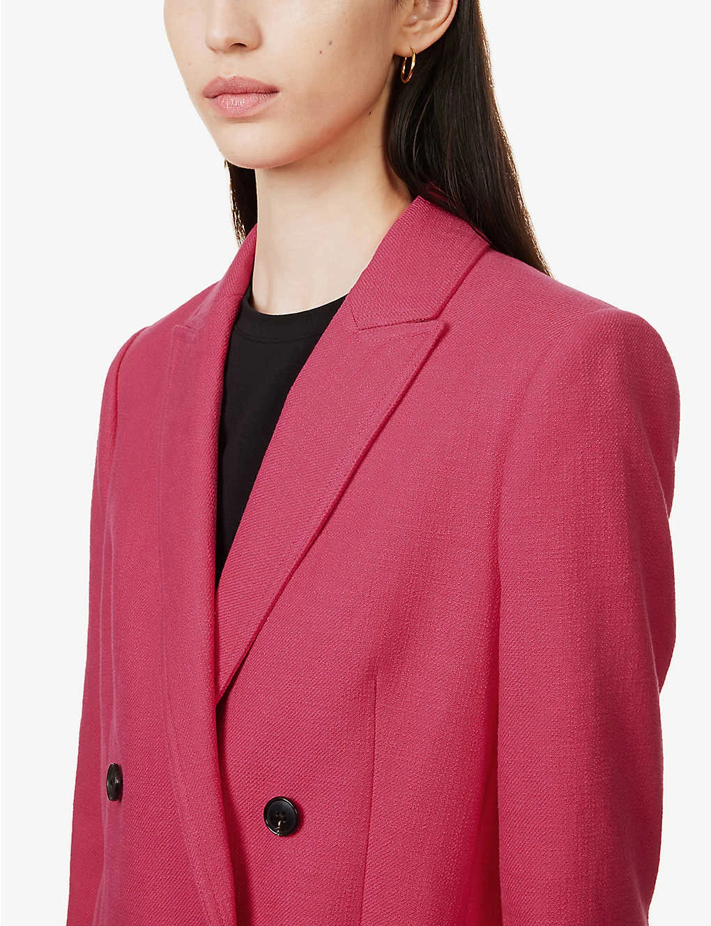 ME AND EM Boyfriend Peak-lapel Tweed Blazer 6 ME AND EM Boyfriend Peak-lapel Tweed Blazer - Image 6